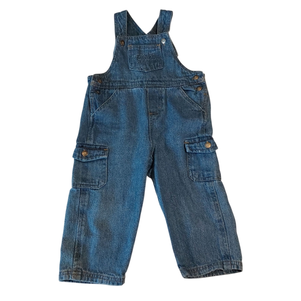 Calvin Klein Toddler Denim Blue Overalls 24M EUC